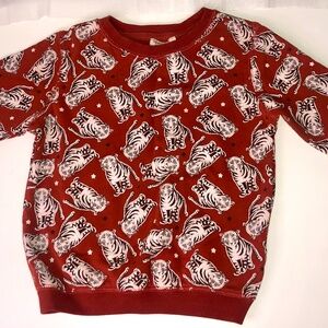 Du Pareil children’s Tiger Printed Sweater